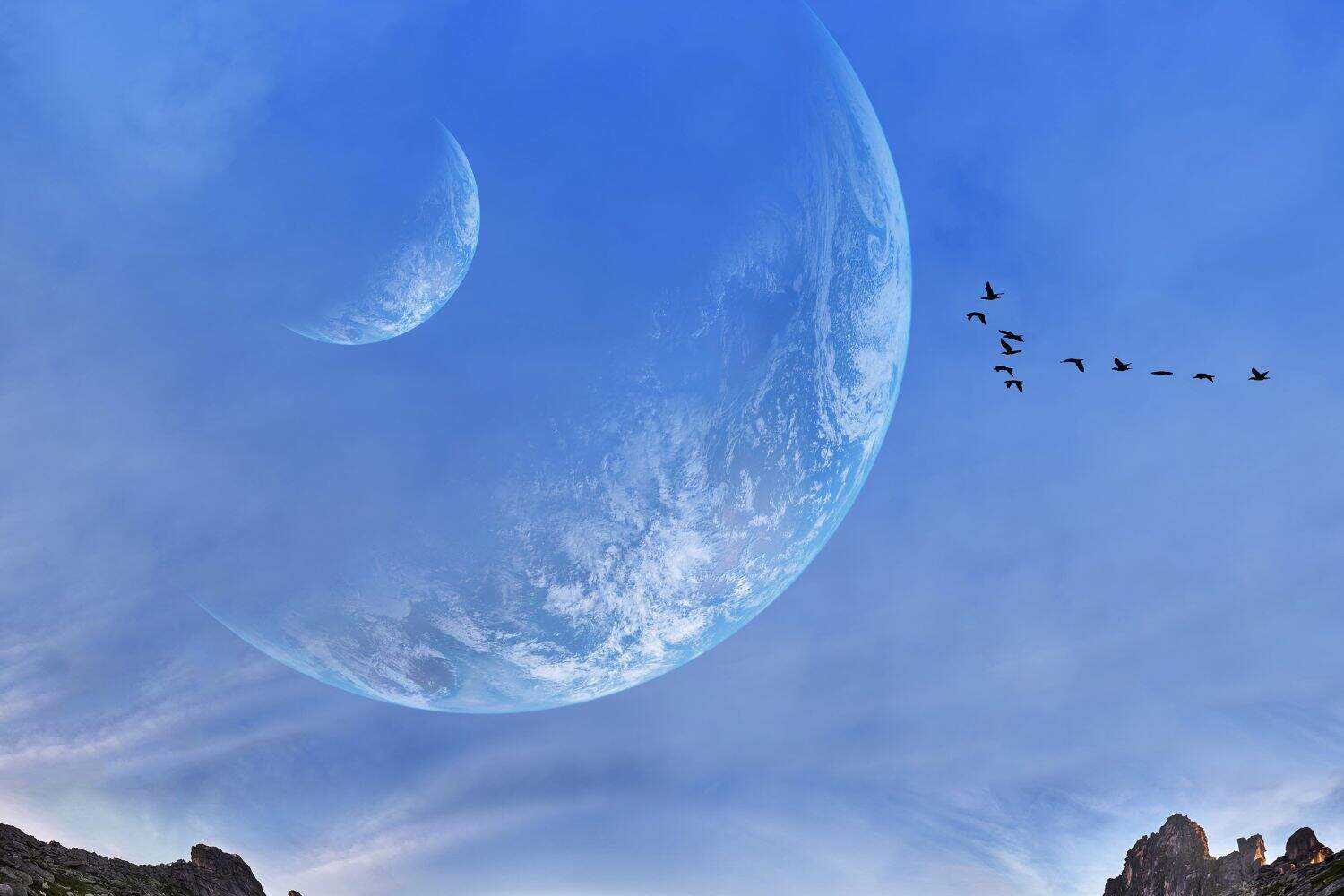 Tierra con dos lunas