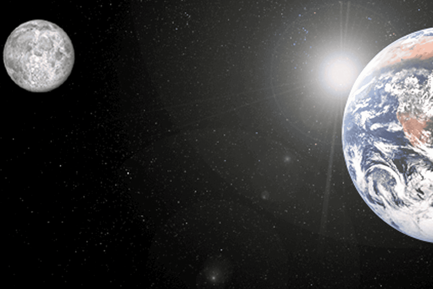 Luna alejandose de la tierra