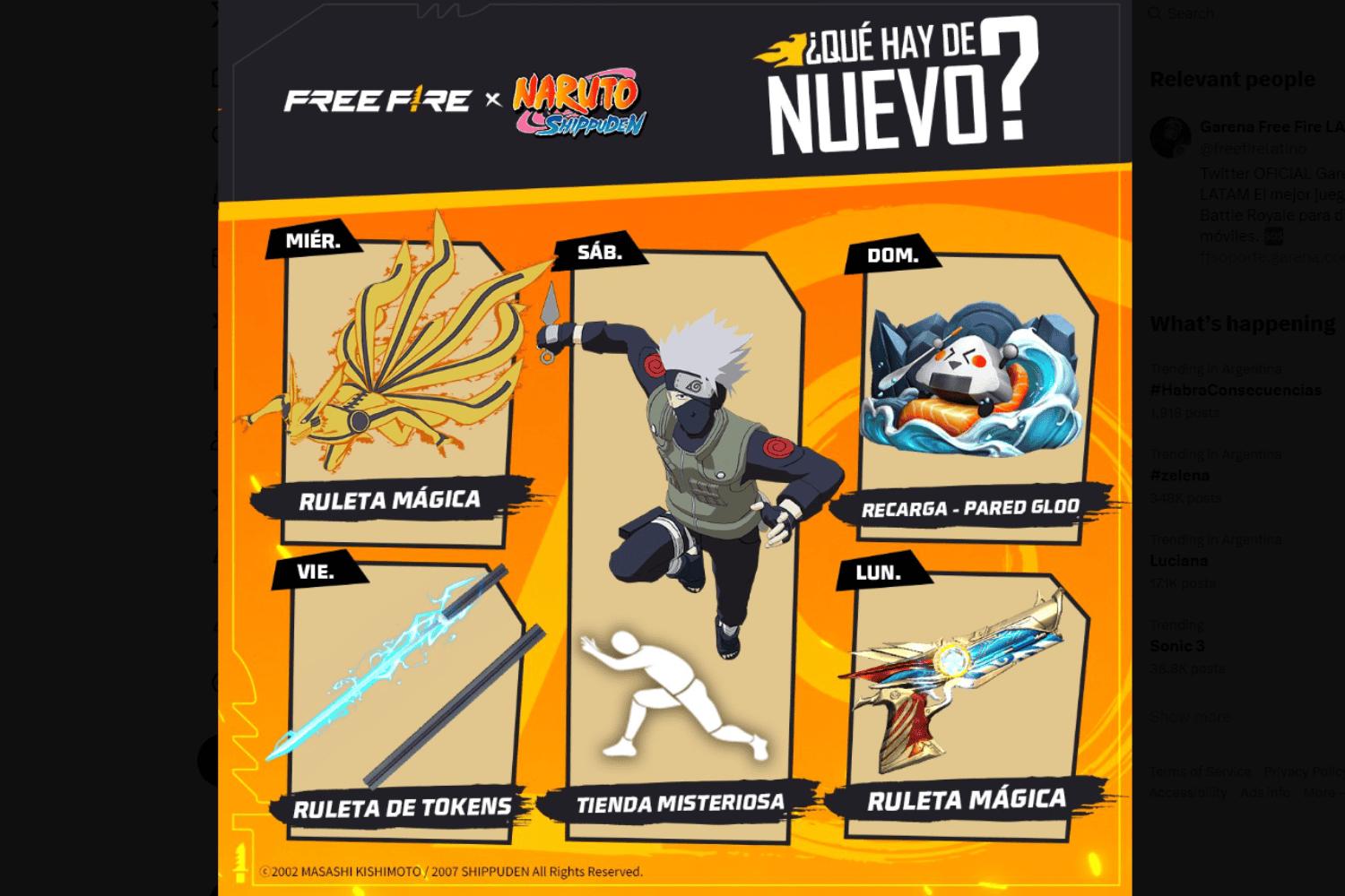 Agenda semanal de Free Fire del 22 al 28 de enero: tienda misteriosa y más sorpresas