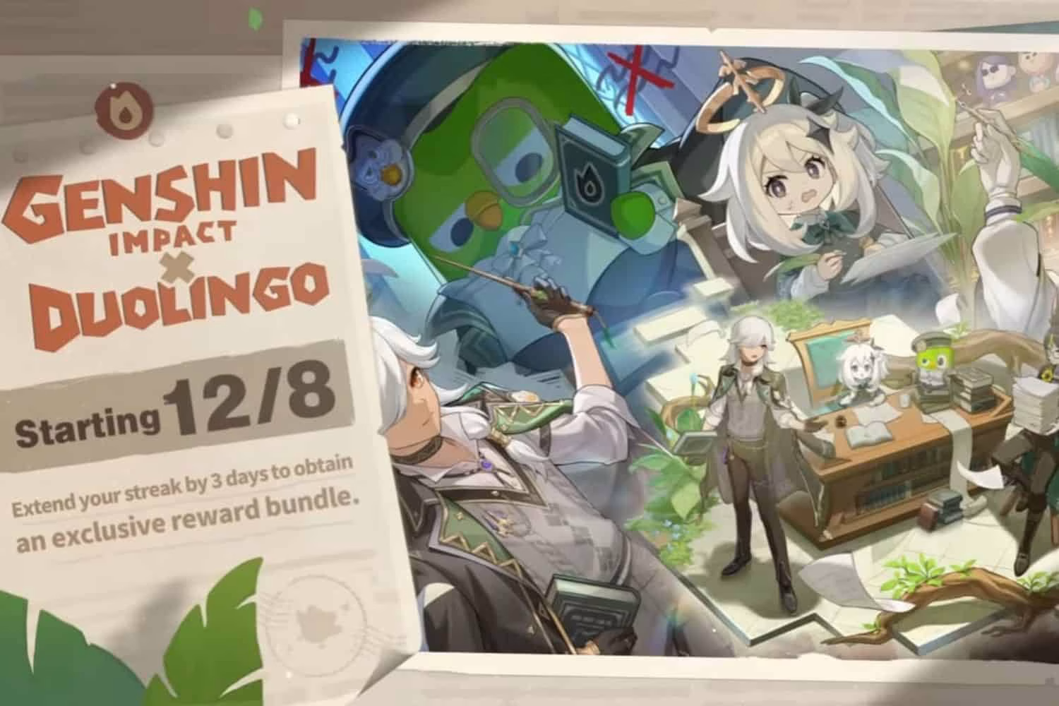 Genshin Impact × Duolingo