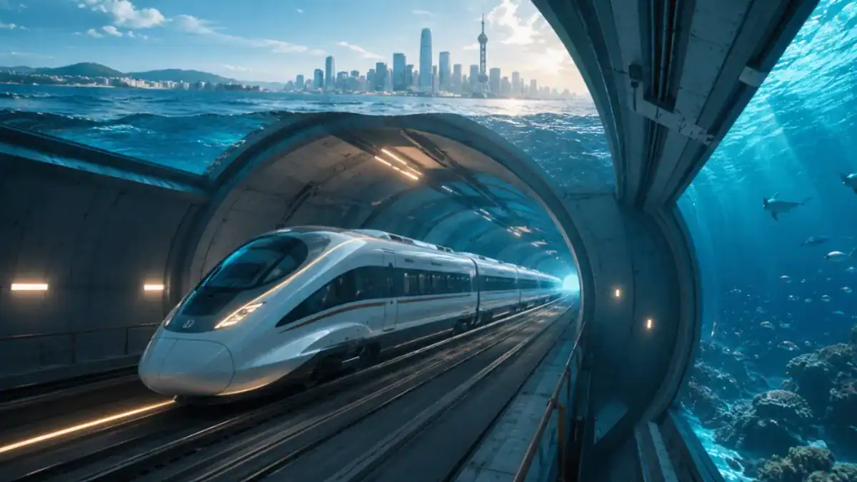 China prepara un tren bala submarino que cruzaría el mar a 250 km/h